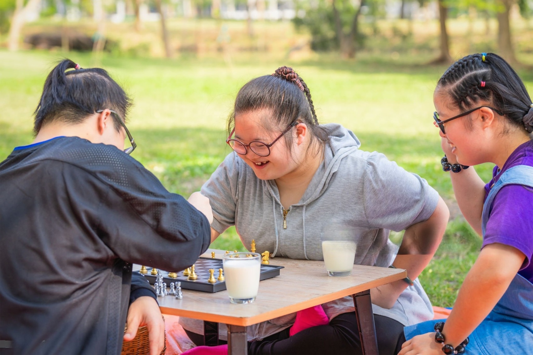 Caring professional supporting a person with a developmental disability in New Jersey